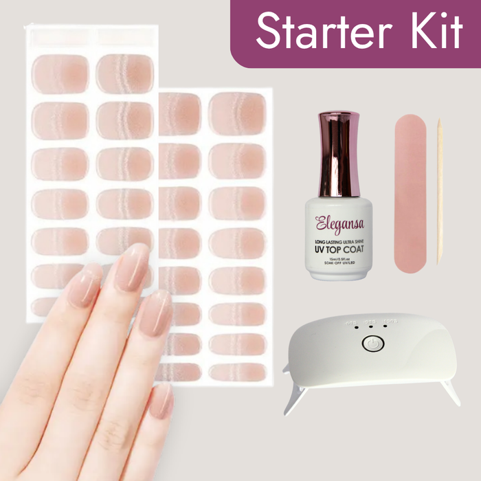 Elegansa Gel Nail Wraps Starter Kit - 30pcs